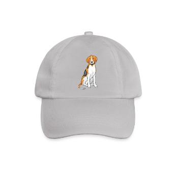 Sitzender Foxhound - Baseballkappe - Grau - Vorne