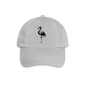 Flamingo pink summer pink bird animal water bird - Baseball Cap - grey - Front