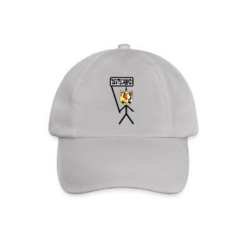 Lustiges Strichmännchen, Fußball Fan , Deutschland - Baseballkappe - Grau - Vorne