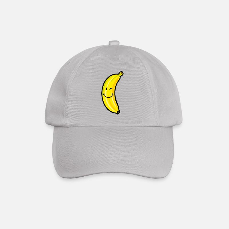 Smiley Banana - Baseballkappe - Grau