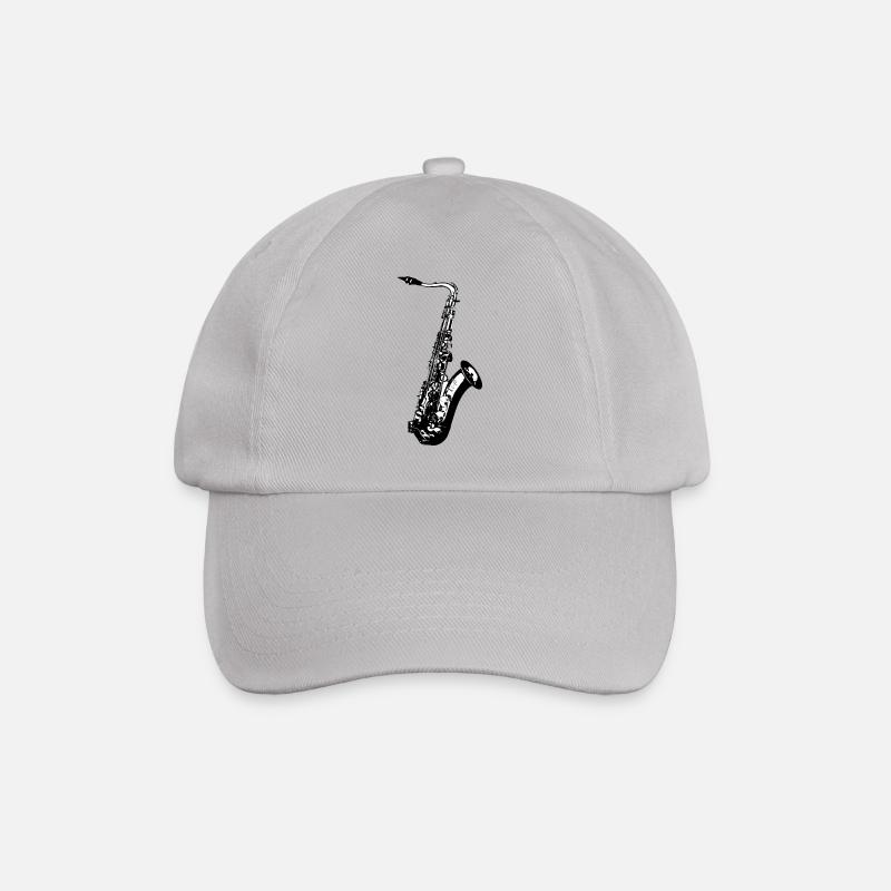 Saxophon Jazz Musik Geschenk - Baseballkappe - Grau