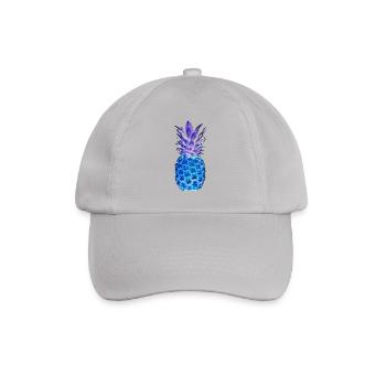 ANANAS MOSAIC night - Baseball Cap - grey - Front