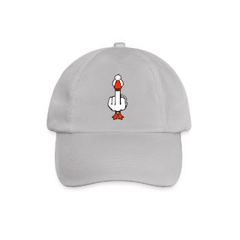 Goose Middle Finger Rebel Sarcastic Insult - Baseball Cap - grey - Front