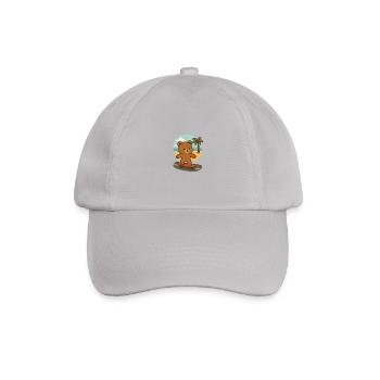 Teddy bear on a skateboard - Baseball Cap - grey - Front