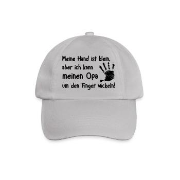 Opa um den Finger wickeln - Baseballkappe - Grau - Vorne