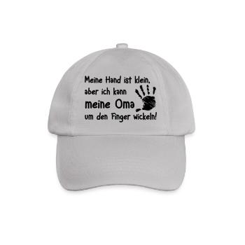 Oma um den Finger wickeln - Baseballkappe - Grau - Vorne