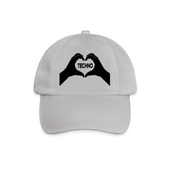 I Love Techno - Baseballkappe - Grau - Vorne