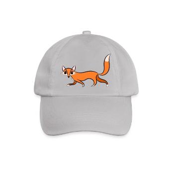 Fox illustration - Baseball Cap - grey - Front