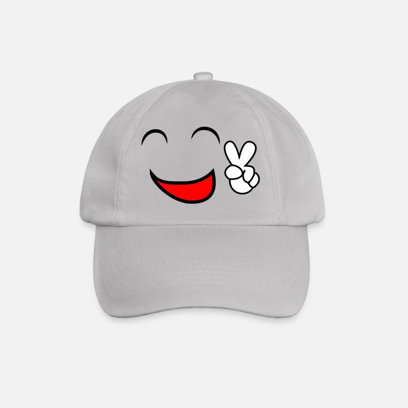 Smiley - Baseball Cap - grey