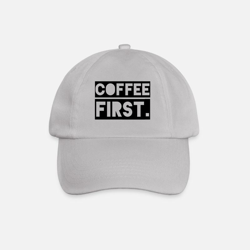 Coffee First - Baseballkappe - Grau