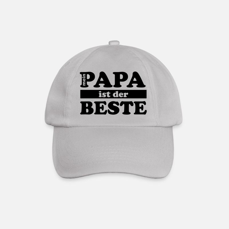 mein_papa_ist_der_beste - Baseballkappe - Grau