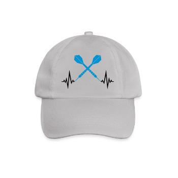 cool logo frequenz herzschlag puls text spielen da - Baseballkappe - Grau - Vorne