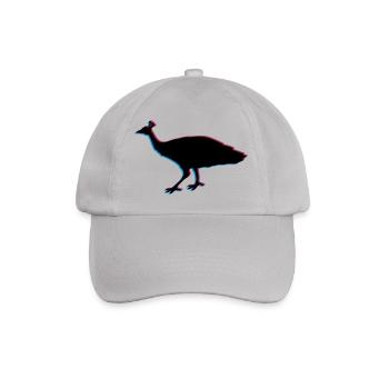 3d vogel silhouette umriss schatten pfau fasan fed - Baseballkappe - Grau - Vorne
