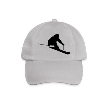 Skier 2 (Vector) - Baseballkappe - Grau - Vorne