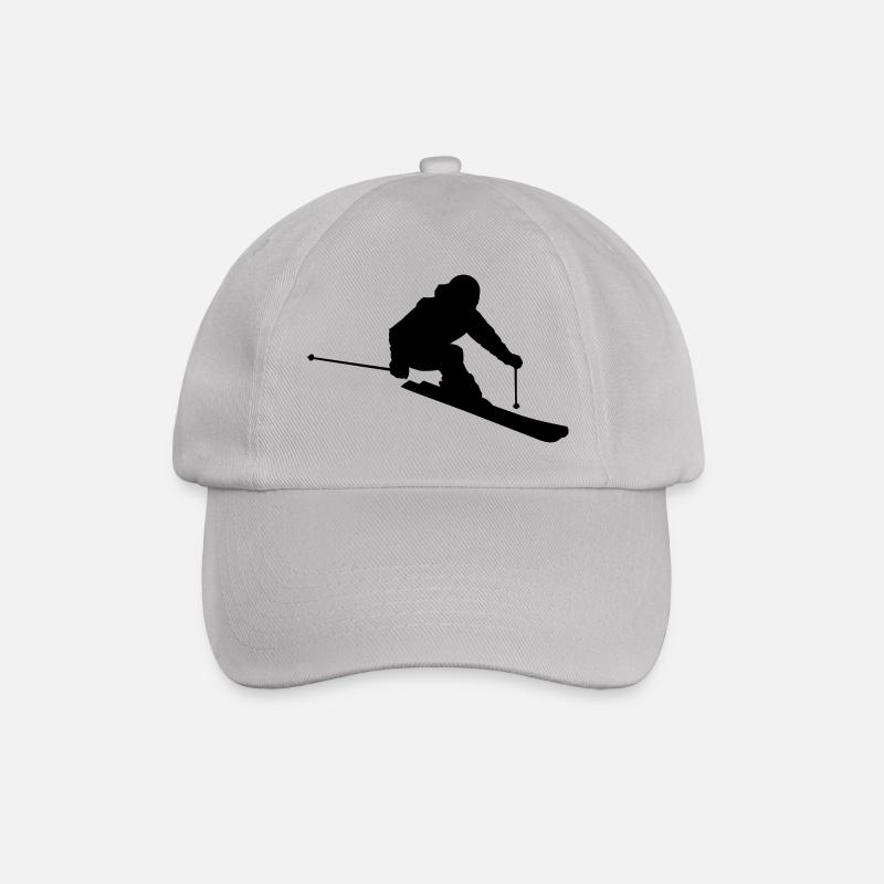 Skier 2 (Vector) - Baseballkappe - Grau