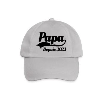 Papa depuis 2023 fête des pères enceinte naissance - Casquette classique - bruyère - Devant