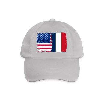 Flag Fusion USA France - Baseball Cap - grey - Front