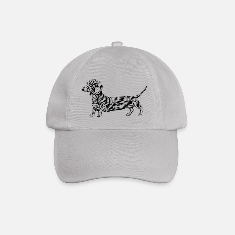 dachshund - Baseballkappe - Grau
