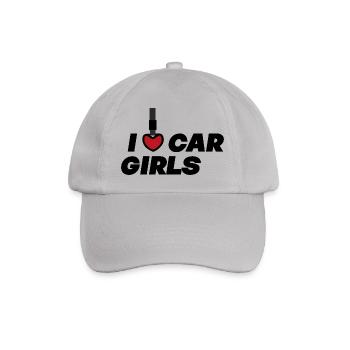 I love car girls / Auto Tuning Designs - Baseball Cap - grey - Front