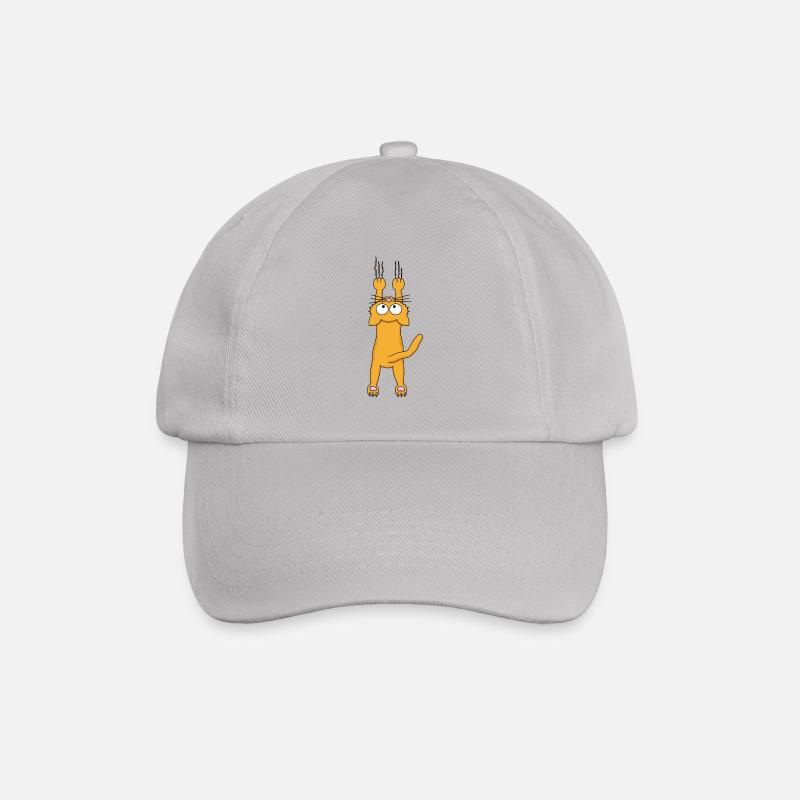 Orange cat - Baseball Cap - grey