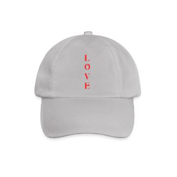 Love Liebe - Baseballkappe - Grau - Vorne