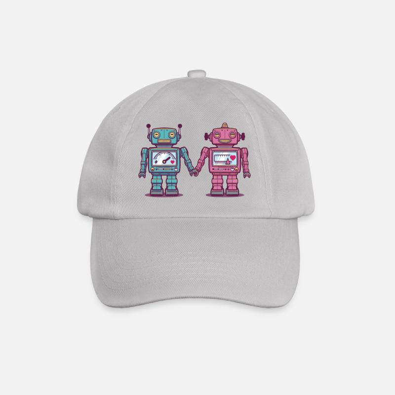 Liebend Robots - Baseballkappe - Grau