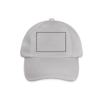 dashed_square_1c - Baseball Cap - grey - Front