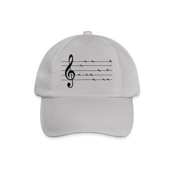 musikalische Schwalben - Baseballkappe - Grau - Vorne