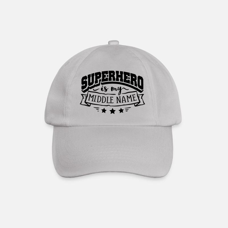 Superhero my name - Baseball Cap - grey