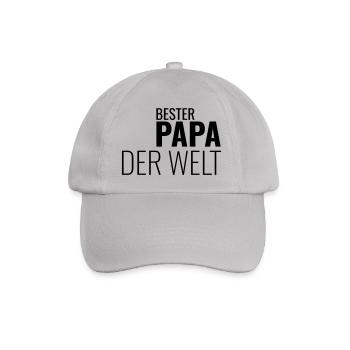 BESTER PAPA DER WELT - Baseballkappe - Grau - Vorne