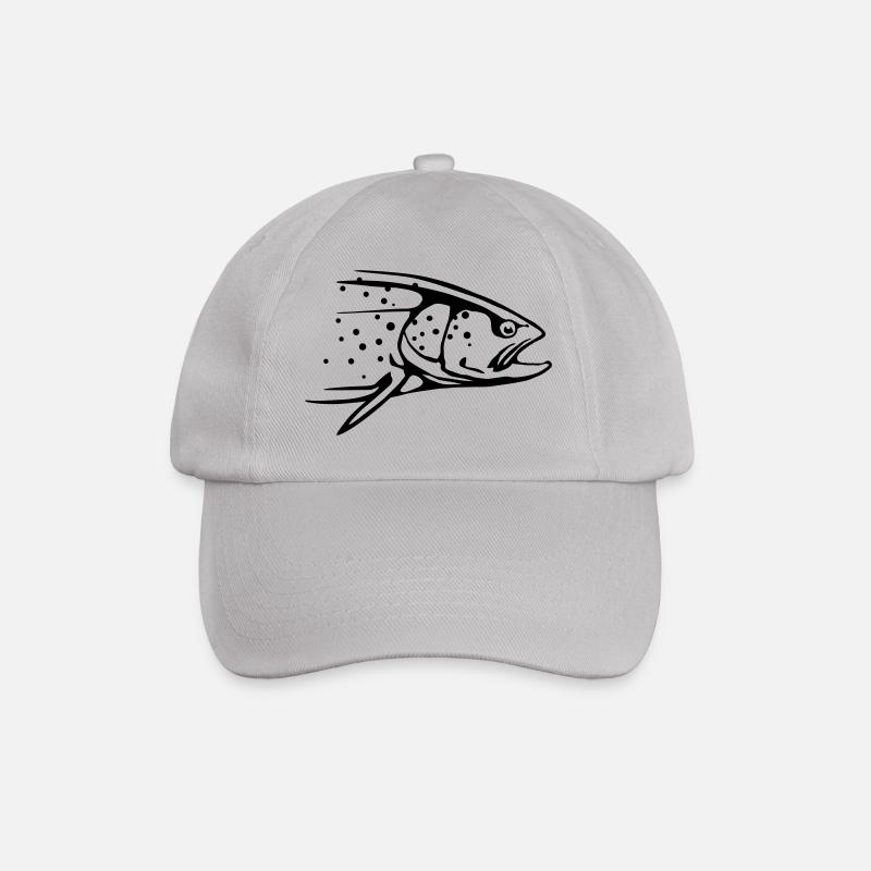 Forelle - Baseballkappe - Grau