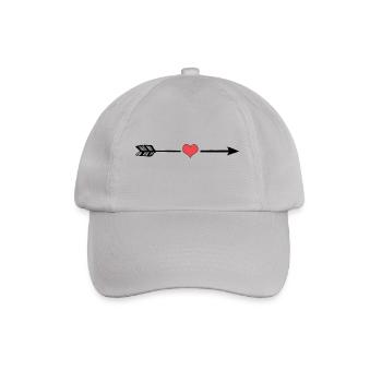 Love Arrow, Arrow love minimalistic - Baseball Cap - grey - Front