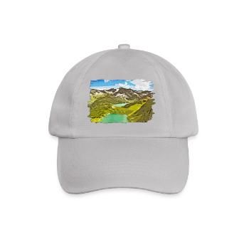 gxp alpine view mountains vector art - Baseball Cap - grey - Front