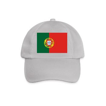 Portugiesische Flagge - Baseballkappe - Grau - Vorne