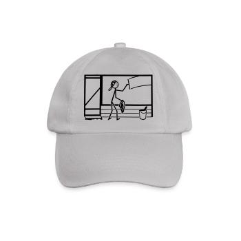 fensterputzer - Baseballkappe - Grau - Vorne