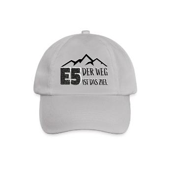 E5 Alpenüberquerung - Der Weg ist das Ziel - Baseballkappe - Grau - Vorne