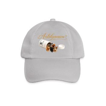 Antidepressive Hundeherzen Design - Baseballkappe - Grau - Vorne