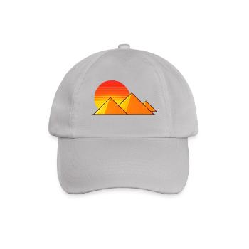 Sonnenuntergang über Pyramiden - Baseballkappe - Grau - Vorne
