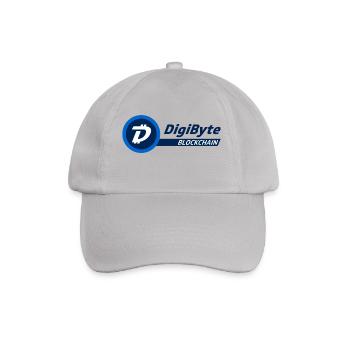 DigiByte logo with text (DGB) - Baseball Cap - grey - Front