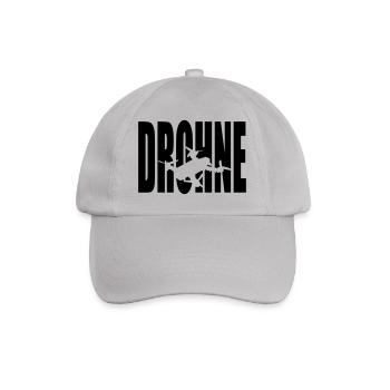 Drohne Text 1 - Baseballkappe - Grau - Vorne