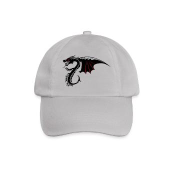 dragon tribal tattoo shape 200410 x - Baseball Cap - grey - Front