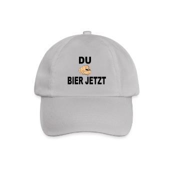 Bier jetzt - Baseballkappe - Grau - Vorne