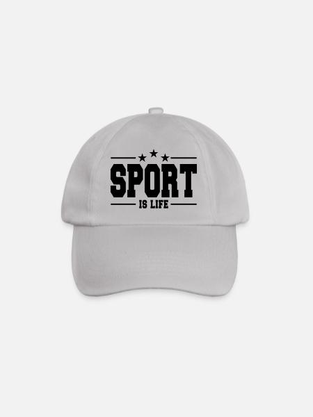 sport is life 1 - Baseball Cap - grey