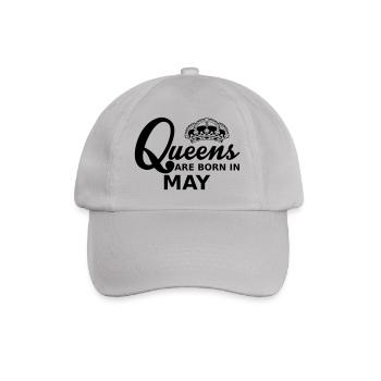 queens are born in may - Baseballkappe - Grau - Vorne