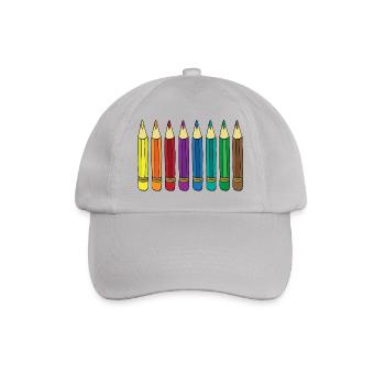 colored pencils - Baseball Cap - grey - Front