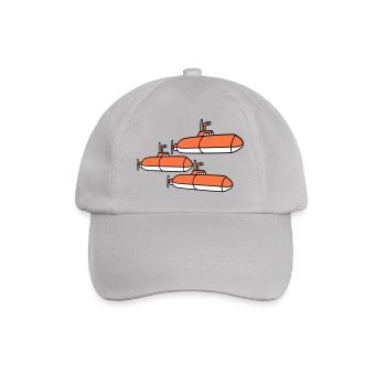 3 U-Boote Flotte Drei Geschwader Gruppe Team Crew - Baseballkappe - Grau - Vorne