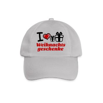 I Love Christmas Gifts - Baseball Cap - grey - Front