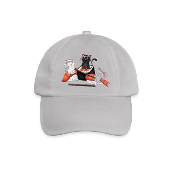 Chats kawaïens mangeant des sushis - Anime japonais mignon - Casquette classique - bruyère - Devant