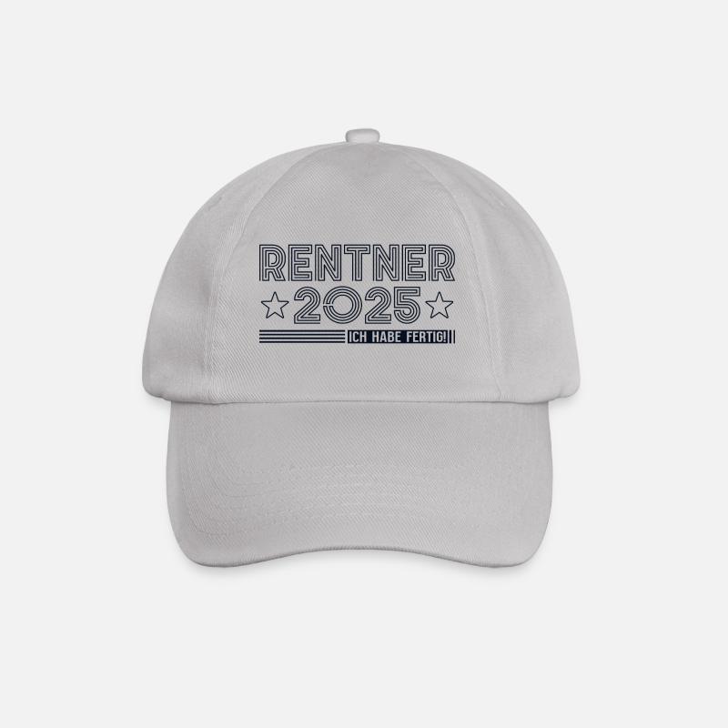 Rentner 2025 Rente Ruhestand Geschenk - Baseballkappe - Grau