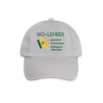 Biolehrer T-Shirt Lehrer Bio Lehrer - Baseballkappe - Grau - Vorne